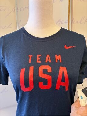 New w/ Tags. Nike Navy Tee with Red TEAM USA Graphics